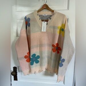 New With Tags! Women’s ANNIE WEAR V-Neck Sweater. Very Soft! Extra Large.